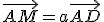 \vec{AM}=a\vec{AD}
