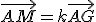 \vec{AM}=k\vec{AG}