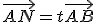 \vec{AN}=t\vec{AB}