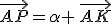 \vec{AP}=\alpha \,\vec{AK}