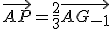 \vec{AP}=\frac{2}{3}\vec{AG_{-1}}