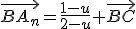 \vec{BA_n}=\frac{1-u}{2-u} \vec{BC}