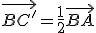 \vec{BC'}=\frac{1}{2}\vec{BA}