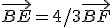 \vec{BE} = 4/3\vec{BF}