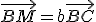 \vec{BM}=b\vec{BC}