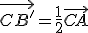 \vec{CB'}=\frac{1}{2}\vec{CA}