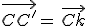 \vec{CC'}=\,\vec{Ck}