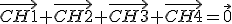 \vec{CH1}+\vec{CH2}+\vec{CH3}+\vec{CH4}=\vec{0}
