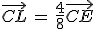 \vec{CL}\,=\,\frac{4}{8}\vec{CE}