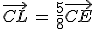 \vec{CL}\,=\,\frac{5}{8}\vec{CE}