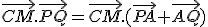 \vec{CM}.\vec{PQ}=\vec{CM}.(\vec{PA}+\vec{AQ})