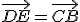 \vec{DE}=\vec{CB}