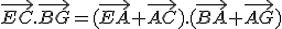 \vec{EC}.\vec{BG}=(\vec{EA}+\vec{AC}).(\vec{BA}+\vec{AG})