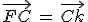 \vec{FC}\,=\,\vec{Ck}