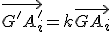 \vec{G'A_i'}=k\vec{GA_i}