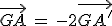 \vec{GA}\,=\,-2\vec{GA'}