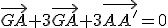 \vec{GA}+3\vec{GA}+3\vec{AA'}=0