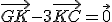 \vec{GK}-3\vec{KC}=\vec{0}