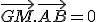 \vec{GM}.\vec{AB}=0