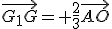 \vec{G_1G}= \frac{2}{3}\vec{AO}