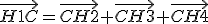 \vec{H1C}=\vec{CH2}+\vec{CH3}+\vec{CH4}