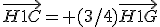 \vec{H1C}= (3/4)\vec{H1G}