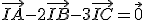 \vec{IA}-2\vec{IB}-3\vec{IC}=\vec{0}