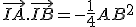 \vec{IA}.\vec{IB}=-\frac14AB^2