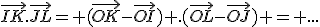 \vec{IK}.\vec{JL}= (\vec{OK}-\vec{OI}) .(\vec{OL}-\vec{OJ}) = ...