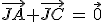 \vec{JA}+\vec{JC}\,=\,\vec{0}