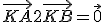 \vec{KA} + 2\vec{KB} = \vec{0}