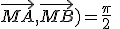 \vec{MA},\vec{MB})=\frac{\pi}{2}\;\;[\pi]