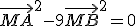 \vec{MA}^2-9\vec{MB}^2 = 0