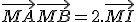 \vec{MA} + \vec{MB}= 2.\vec{MI}