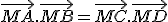 \vec{MA}.\vec{MB} = \vec{MC}.\vec{MD}