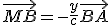 \vec{MB}=-\frac{y}{c}\vec{BA}