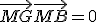 \vec{MG}\vec{MB}=0