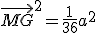 \vec{MG}^2=\frac{1}{36}a^2