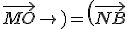 3$\left(\vec{MA};\vec{MO}\right)=\left(\vec{NB};\vec{NO}\right)