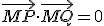 \vec{MP}\cdot\vec{MQ}=0