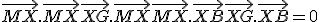 \vec{MX}.\vec{MX}+\vec{XG}.\vec{MX} + \vec{MX}.\vec{XB}+\vec{XG}.\vec{XB}=0
