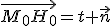 \vec{M_0H_0}=t \vec{n}