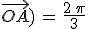 (\vec{OC};\vec{OA})\,=\,\frac{2\,\pi}{3}