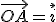 \vec{OA}=\vec{i}