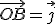 \vec{OB}=\vec{j}