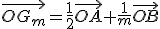 \vec{OG_m}=\frac{1}{2}\vec{OA}+\frac{1}{m}\vec{OB}