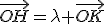 \vec{OH}=\lambda \vec{OK}