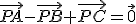 \vec{PA}-\vec{PB}+\vec{PC}=\vec0