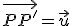 \vec{PP'}=\vec{u}