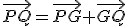 \vec{PQ}=\vec{PG}+\vec{GQ}